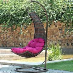 Balancelle de jardin fauteuil canapé  en résine tressée mobilier de jardin 