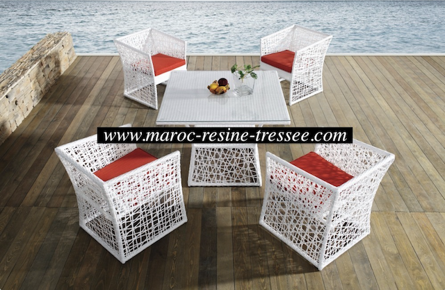 Rotin naturel style relax chaise longue
De jardin extérieur en résine tressée
