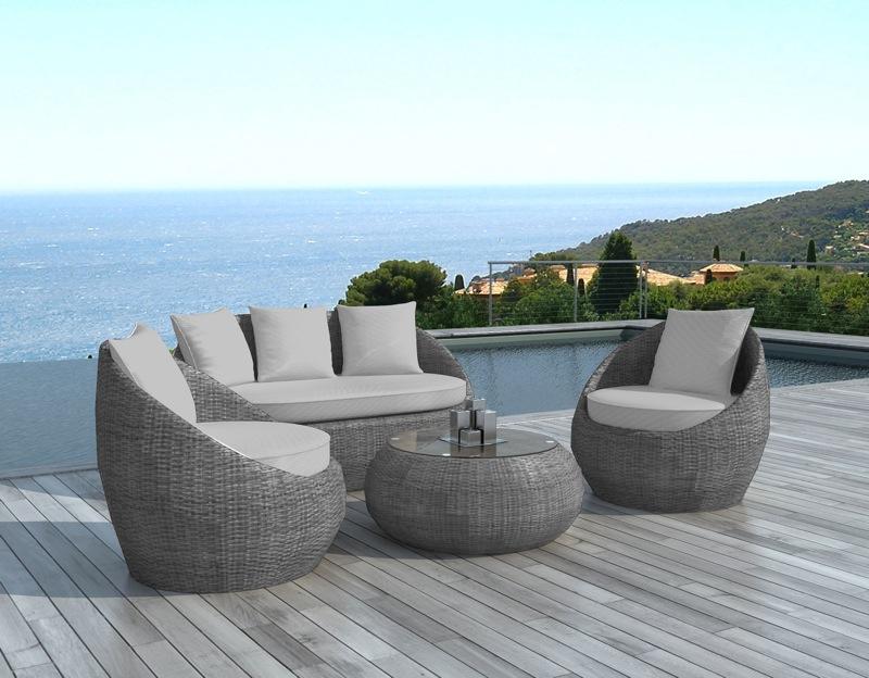 Salon, de, jardin, en, rotin, tressée, Maroc, France 